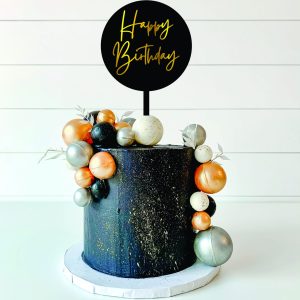 Wood disc cake toppers