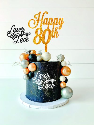 Happy 80th cake topper