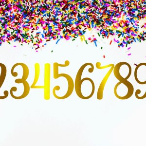 acrylic numbers for cakes