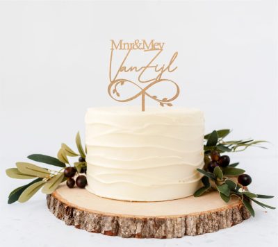 Mr & Mrs Personalised cake topper