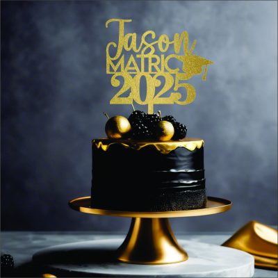 Personalised matric cake topper